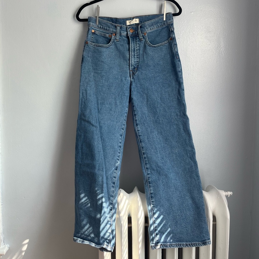 Madewell The Perfect Vintage Wide-Leg Crop Jean, Size 27P